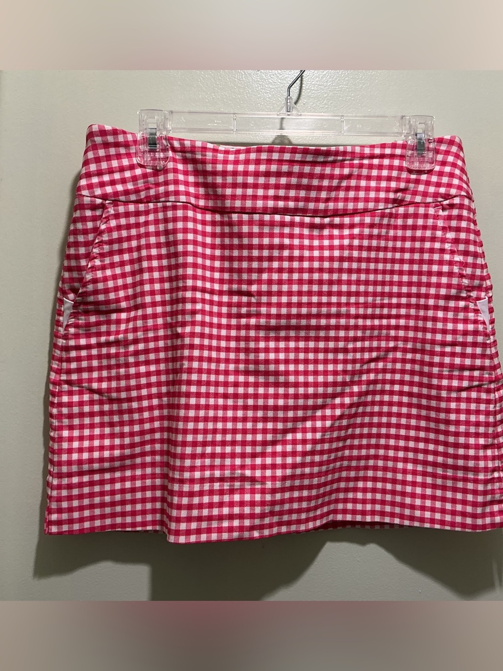 Swing control Pink and White Gingham Mini Skort